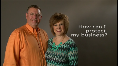 Image of Couple with "How can I protect my business?" Type