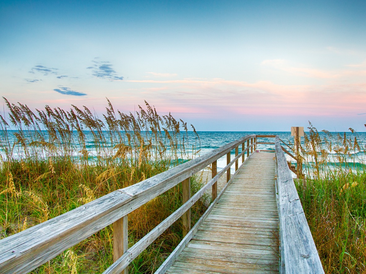 Wooden Walkway to Beach Image
