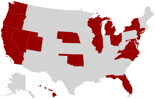 Where We Do Business map