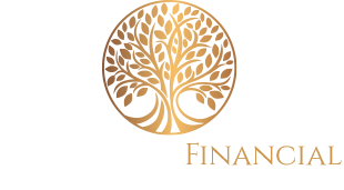 Johansson Financial Logo stacked Color/White