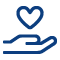 hand holding heart icon