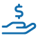hand holding dollar icon