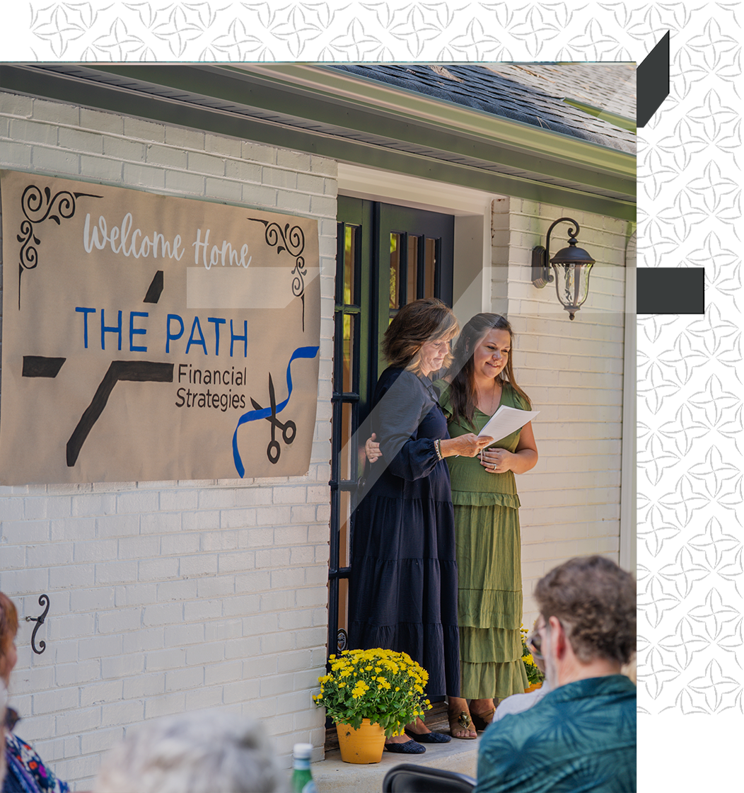 Angie and Christina speaking at their ribbon cutting event
