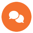 communication bubbles icon