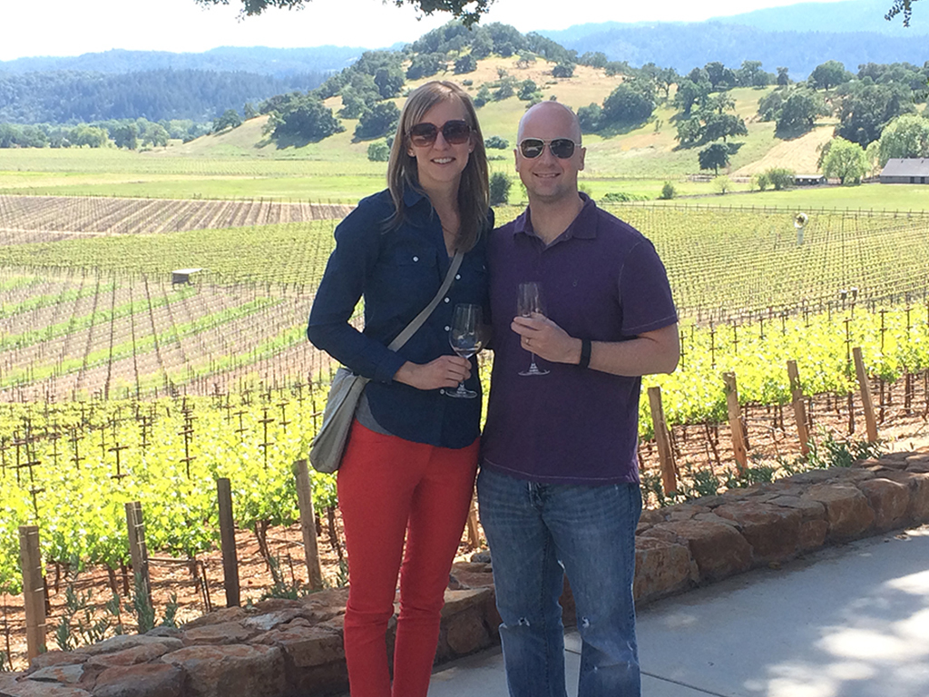 Rich Maus & Wife in Wine Vineyard Image