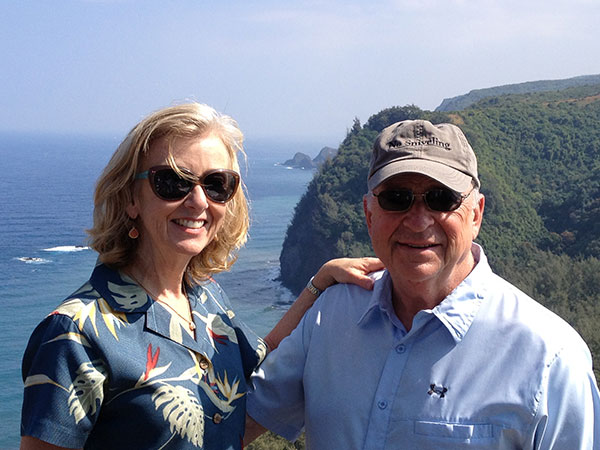 Steve Maus & Wife At Oceanside Cliffs Image