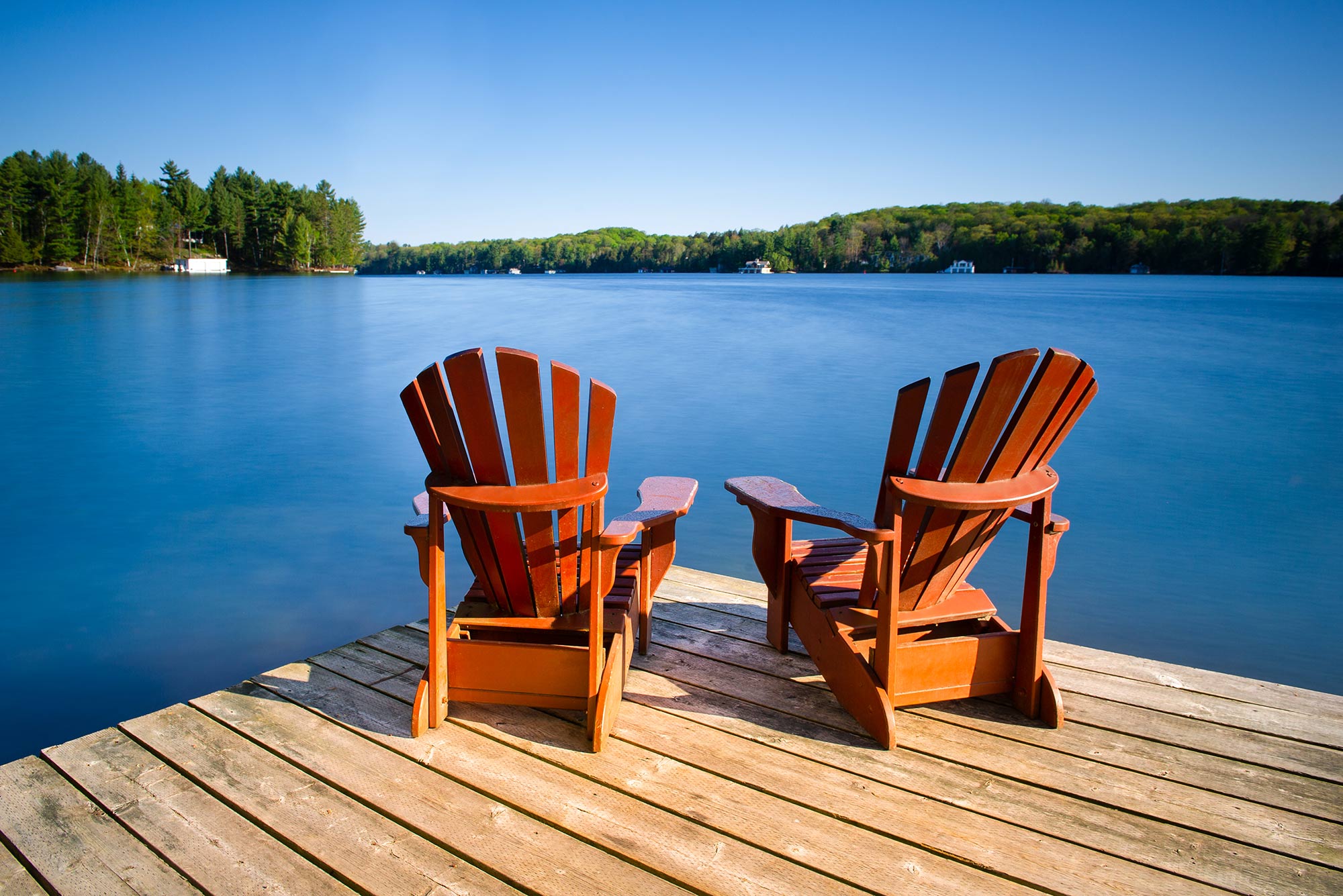 Chairs overlooking a lake