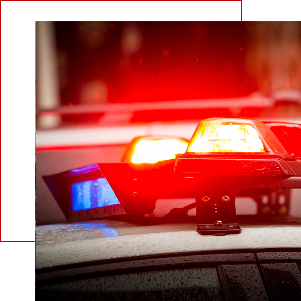 police headlights