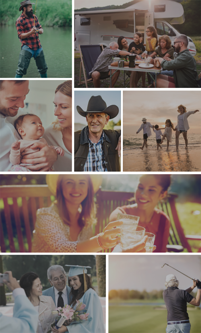 Collage of people