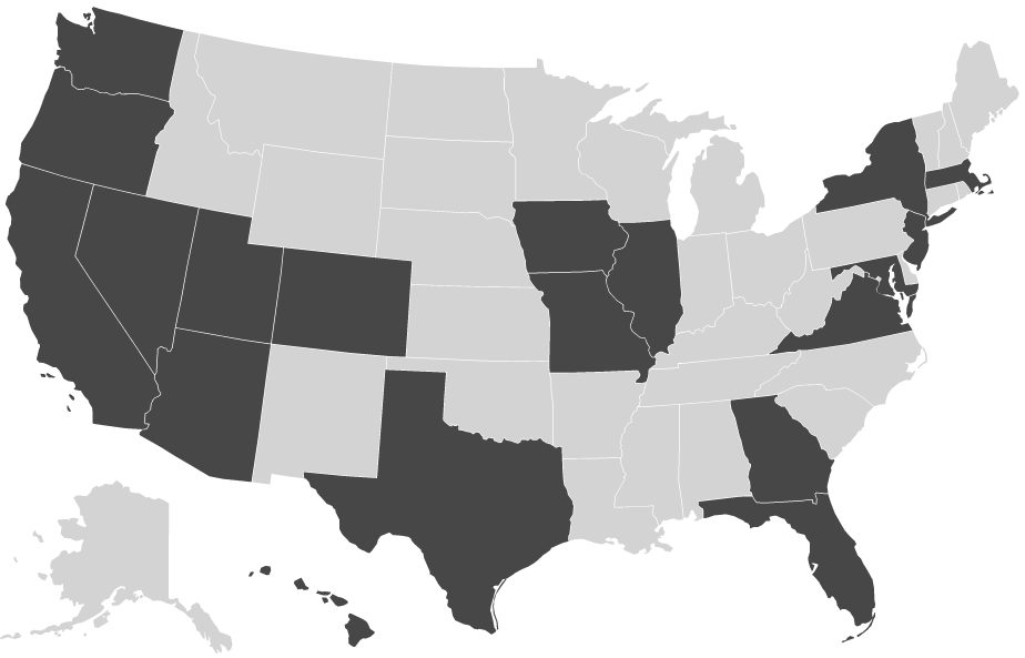 Map of US States HIPAC Is Licensed In Image