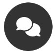 Icon of two talk bubbles