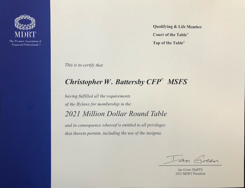 MDRT - Certificate