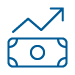 money trend arrow up icon