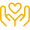 hand holding a heart