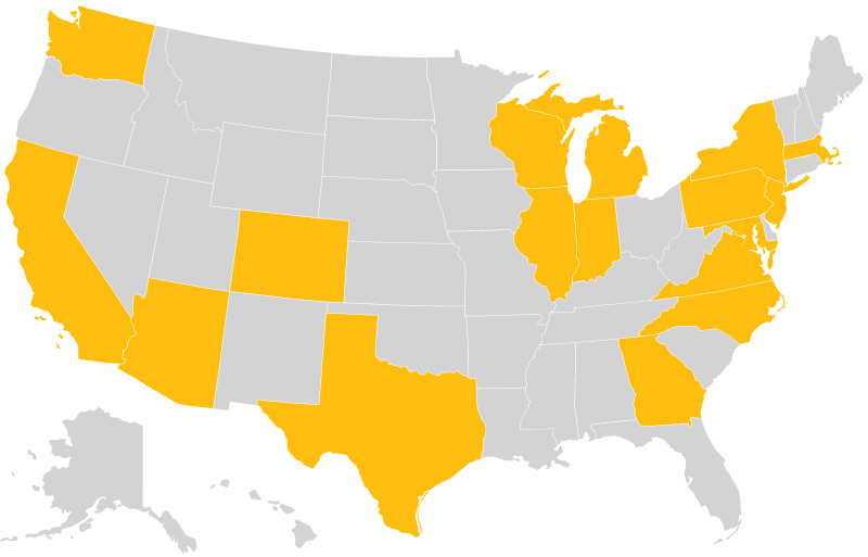 Where We Do Business map