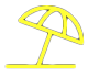 yellow umbrella icon