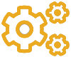yellow gears icon