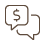 messages dollar icon dark
