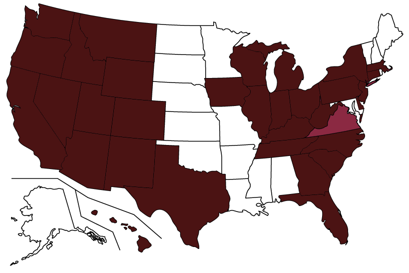 Where We Serve map
