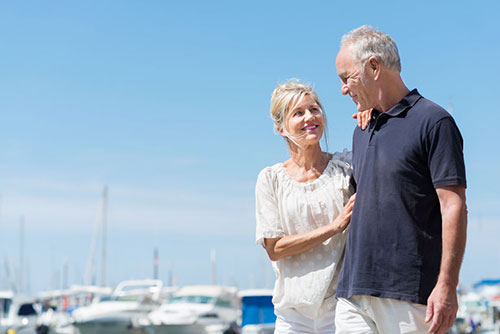 Approaching Retirement > Senior couple at boatyard