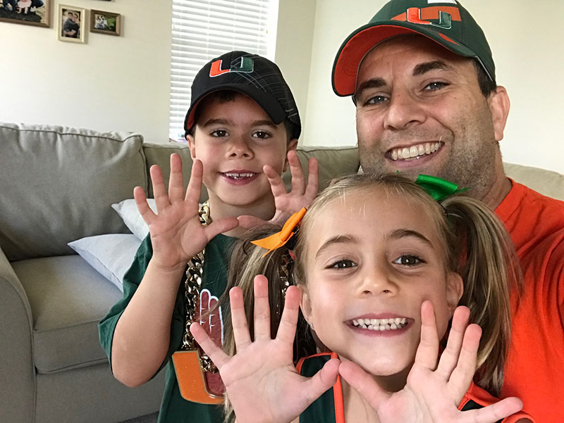 Marc with kids