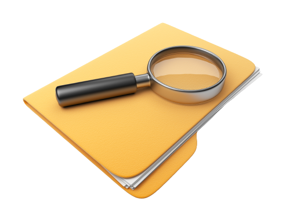Goal Identification > Manilla folder with magnifying glass