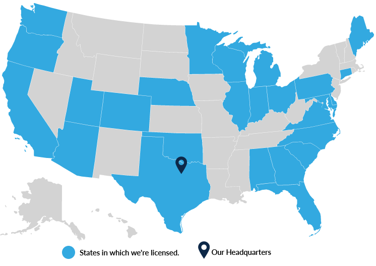 Where we service US Map