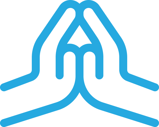 hands praying icon