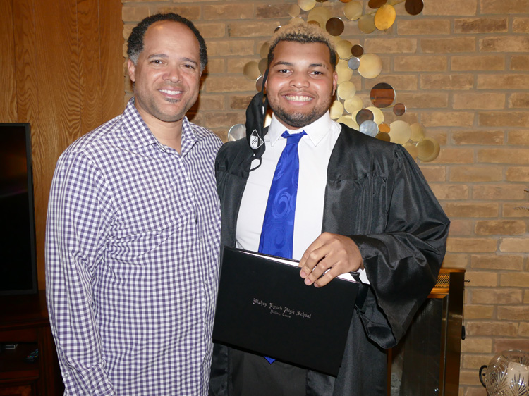 Mark Howard and a graduate