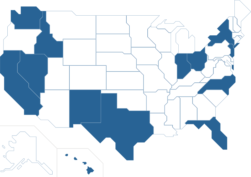 Where We Work map