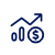 money bar graph icon