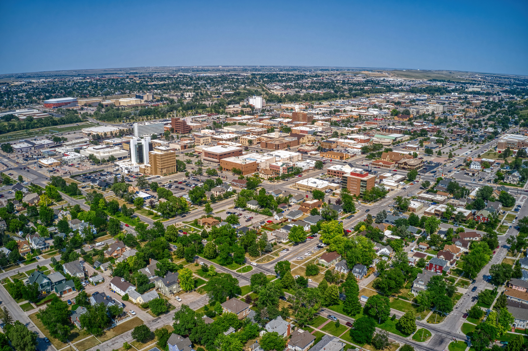Aerial of Rapid City, South Dakota