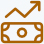 Money up arrow icon