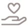 hand holding heart icon