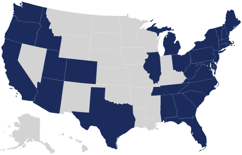 Where We Do Business map