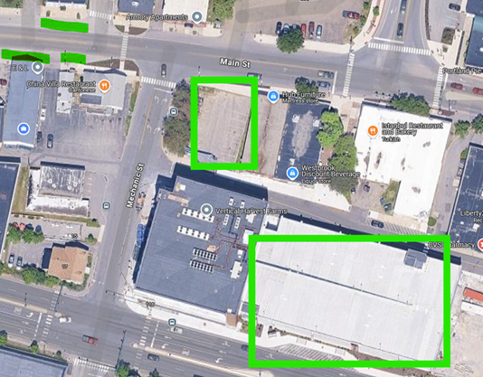 Parking Locations (Marked Green)